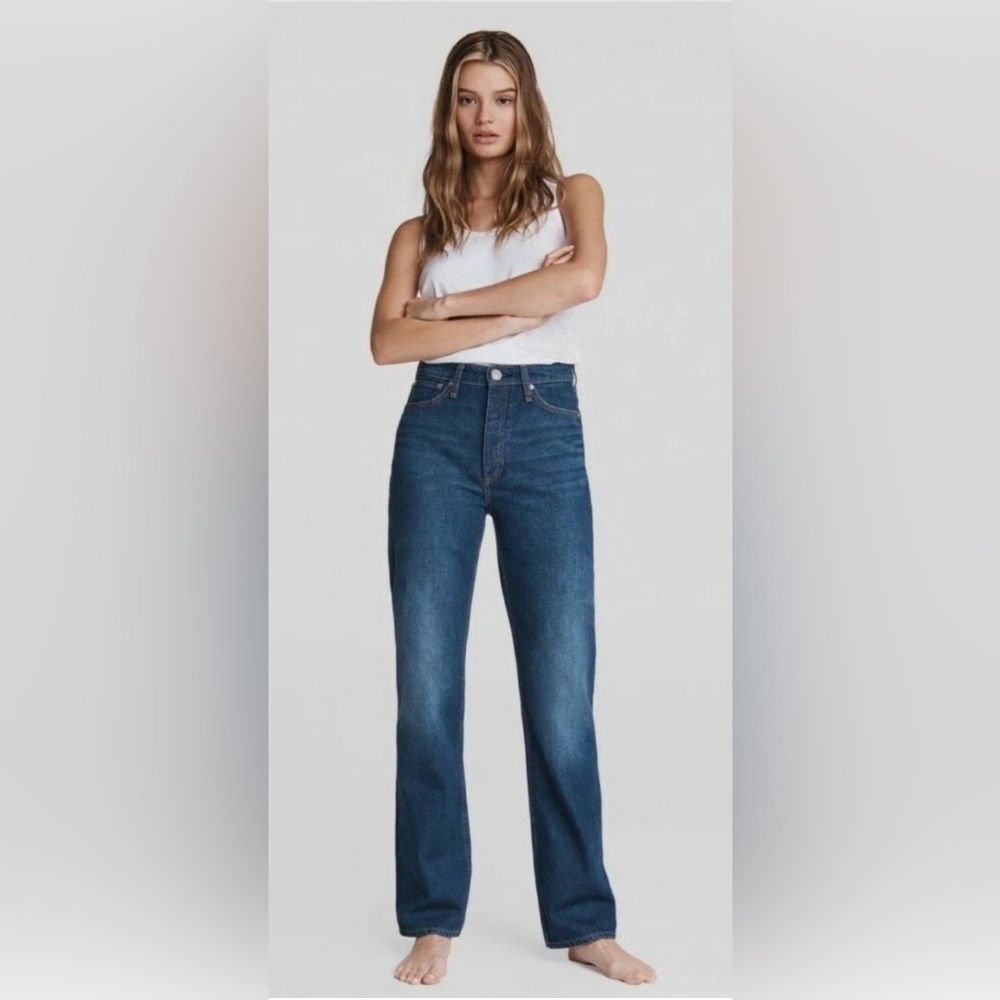 rag & bone Alex High Rise Straight Jeans